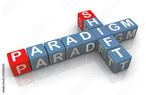 Foto 3d buzzword 'paradigm shift'
