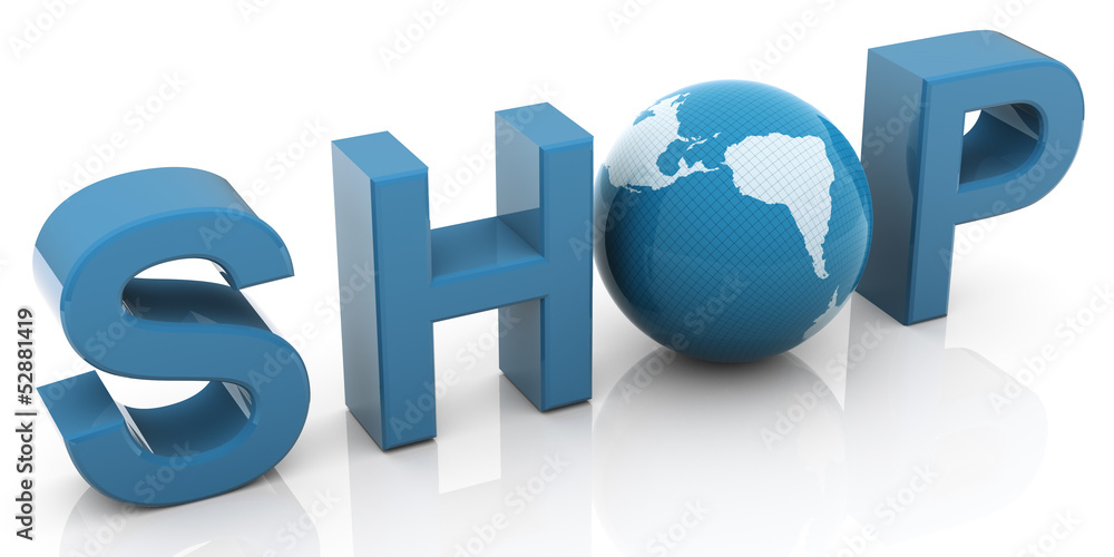 Naklejka premium 3d shop