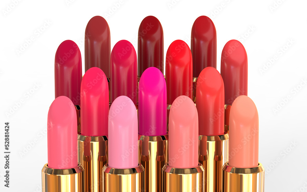 Lipsticks Isolated on White Background Lipsticks Isolated on White Background
