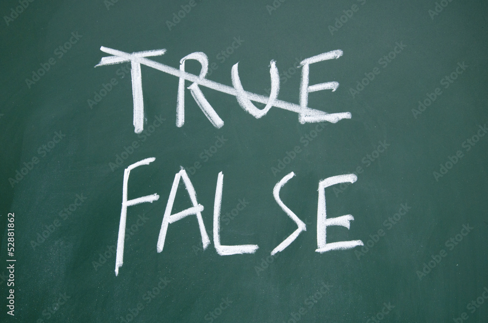 Obraz premium true and false choice