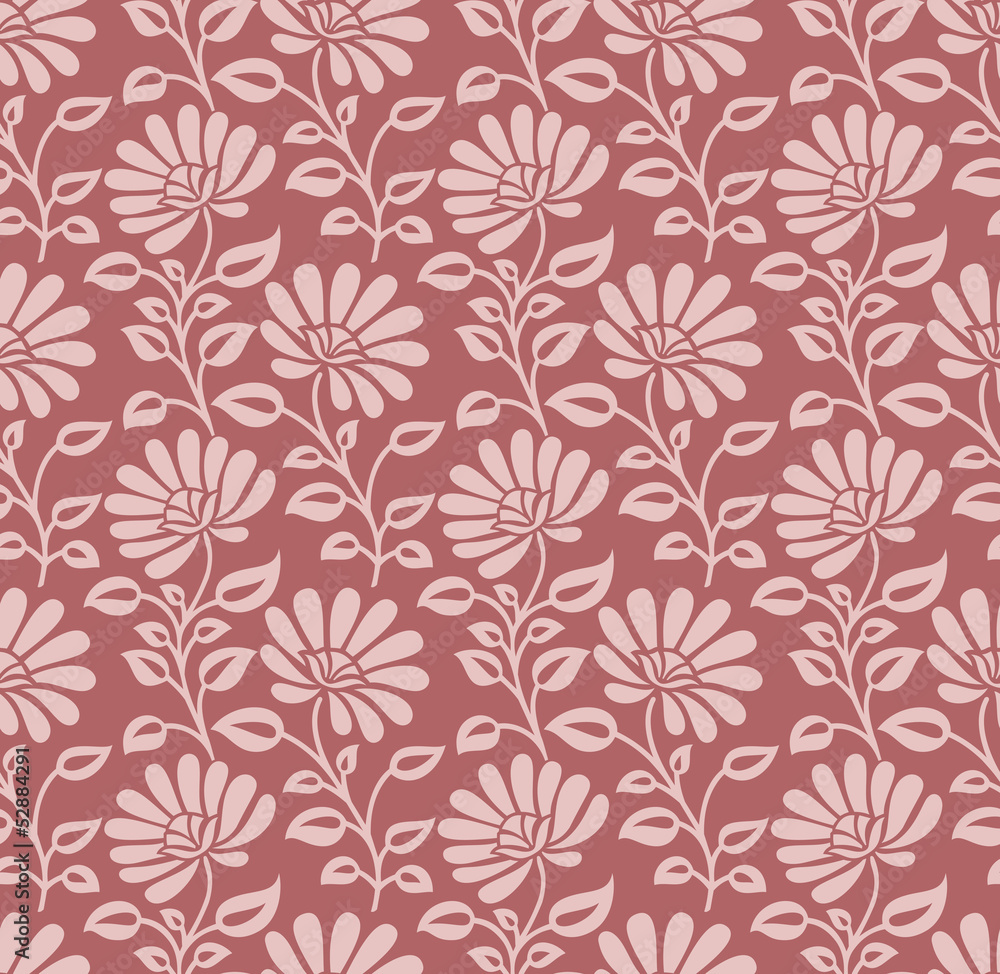 Seamless designer floral pattern