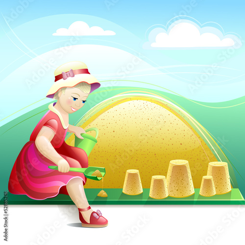 Girl in sandbox