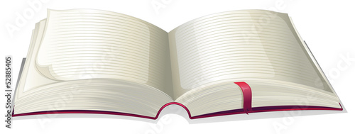 An empty open book