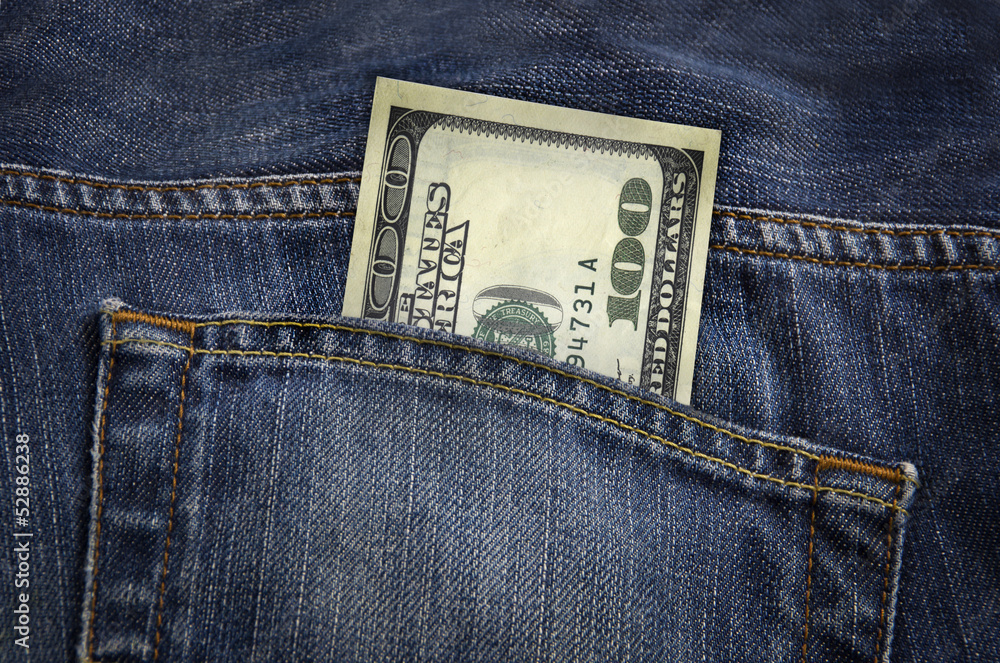 100 dollar bill in a jeasn pocket 100 dollar bill in a jeasn pocket