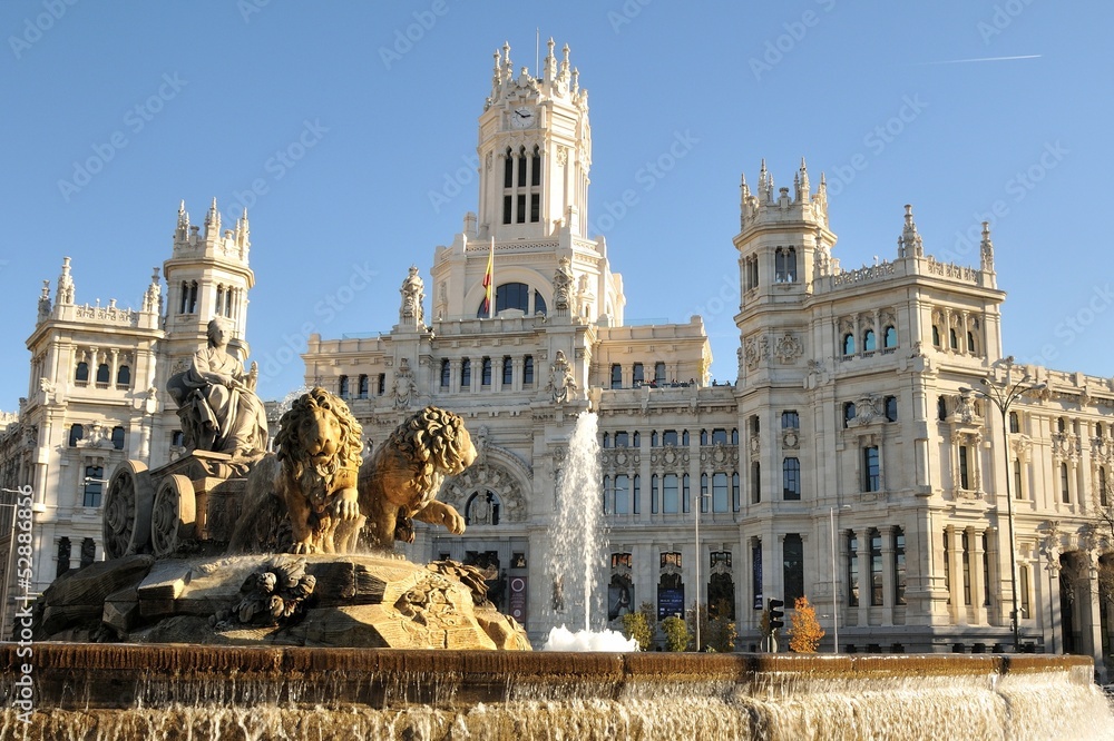 Naklejka premium Plaza de Cibeles, Madryt