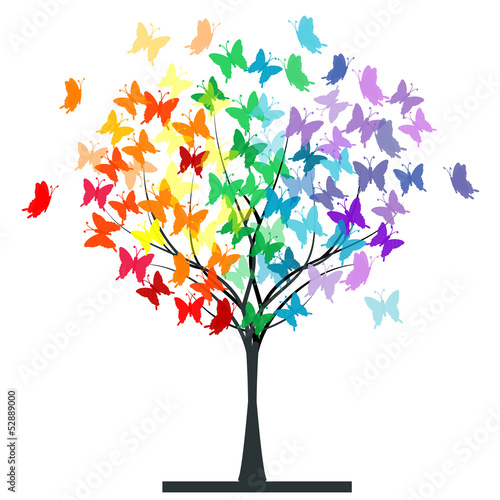 Photography Butterflies rainbow tree