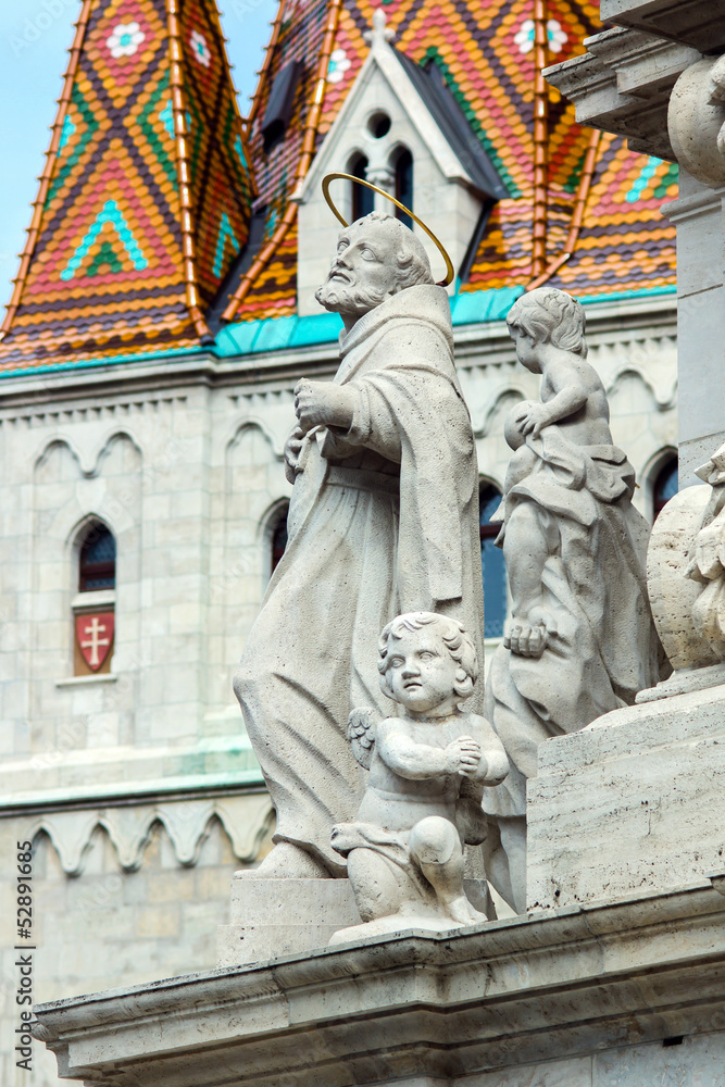 Obraz premium Gothic cathedral at Castle of Buda, Budapest, Hungary