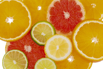 Keuken achterwand Plakjes fruit Verse sinaasappelplakjes zomers patroon  © Gina Sanders