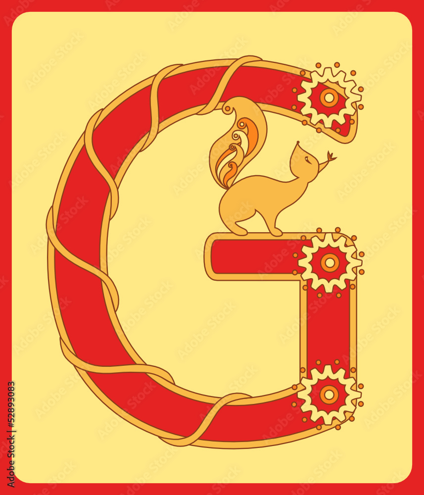 Initial G in old russian style Initial G in old russian style