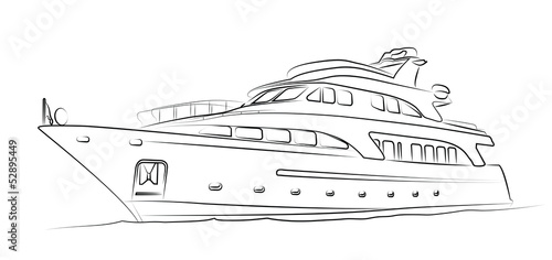 Yacht isolated on white
