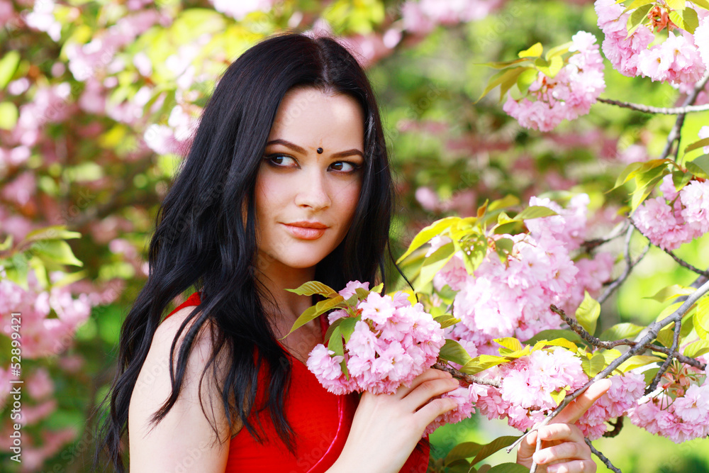 indian woman in the park