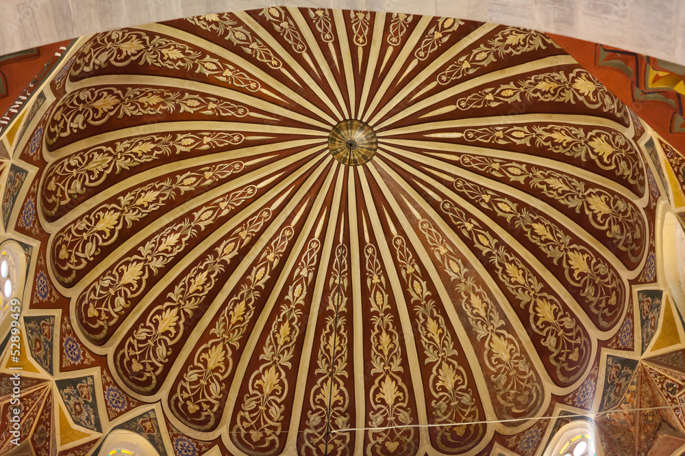 An interior view of Green Mosque. Bursa, Turkey