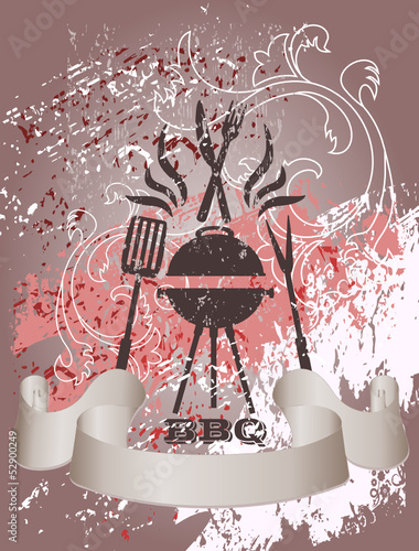 vintage bbq vector design
