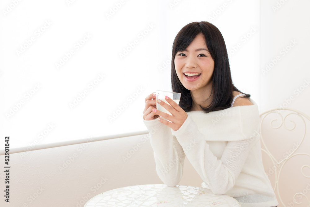 beautiful asian woman relaxing in the cafe beautiful asian woman relaxing in the cafe