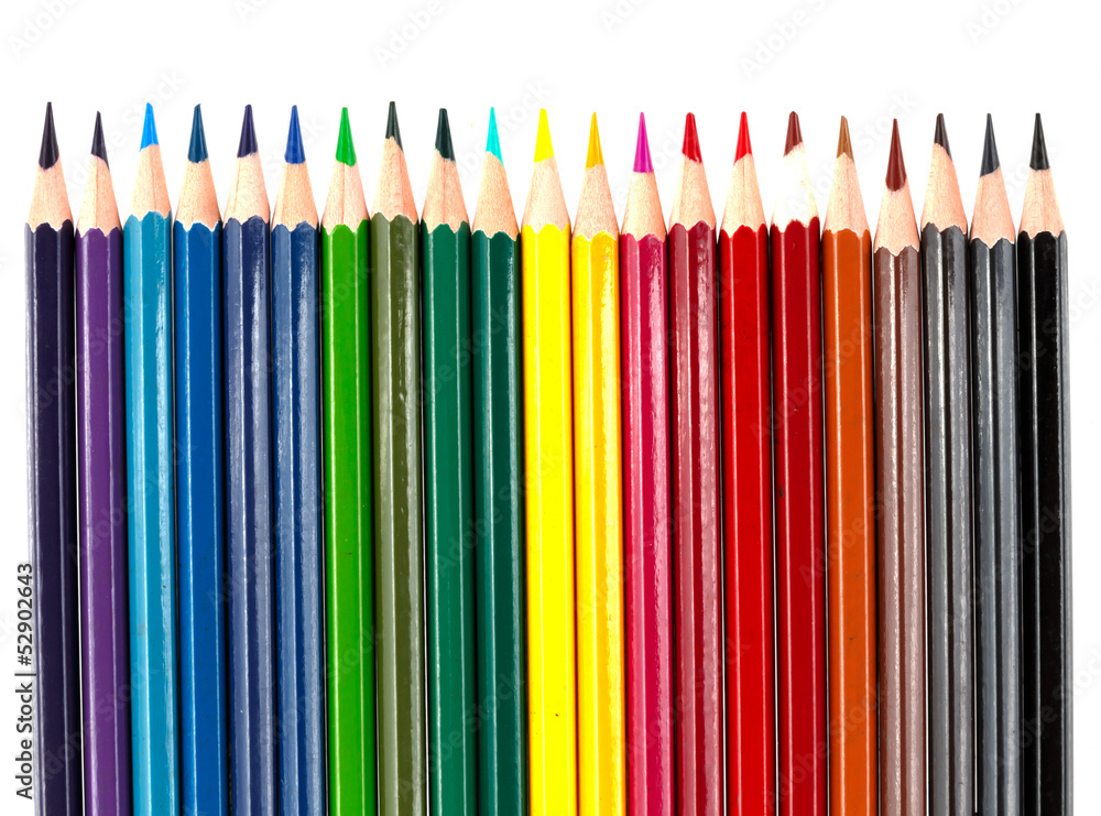 Colour pencils isolated on white background Colour pencils isolated on white background