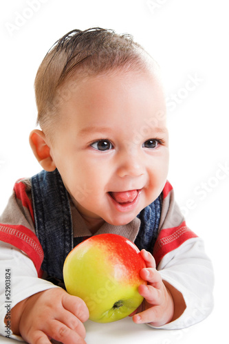 boy with apple