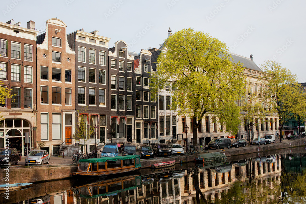 Amsterdam Houses along the Singel Canal