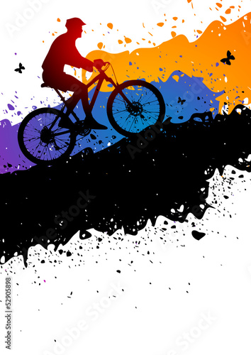 Mountain bike abstract background