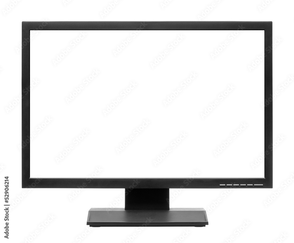Computer display or lcd tv on white background Computer display or lcd tv on white background