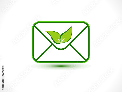 abstract eco mail icon