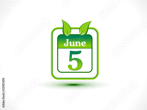 abstract eco calender icon