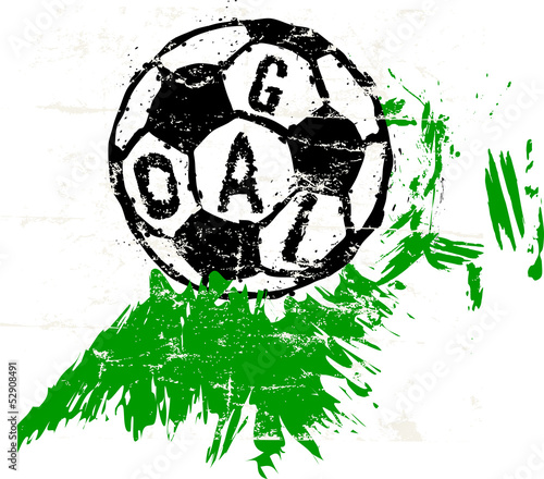 soccer / football illustration, free copy space, vector