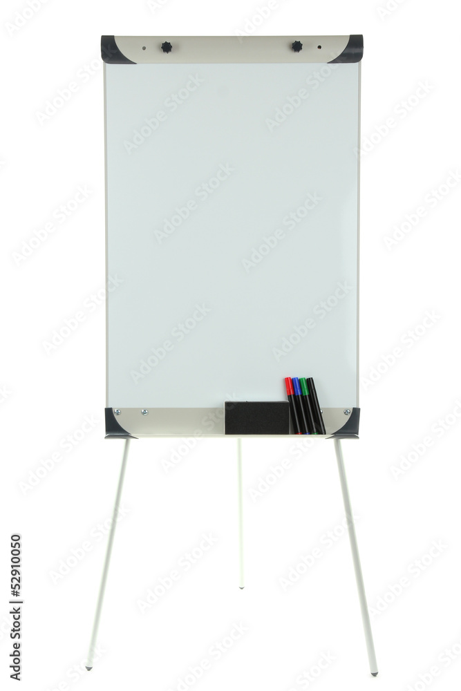 Empty flipchart isolated on white Empty flipchart isolated on white