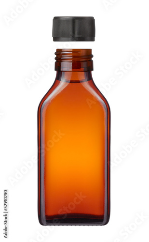 medicine bottle or cosmetic product on white background