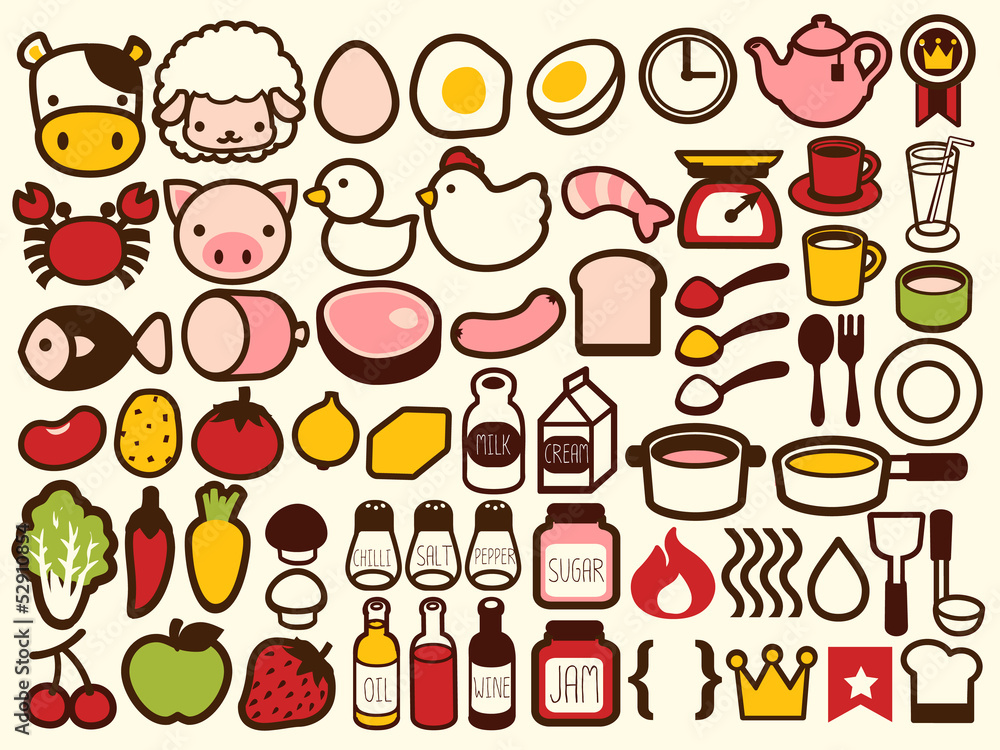 50+ Food and Drink Icon - Vector File EPS10 50+ Food and Drink Icon - Vector File EPS10