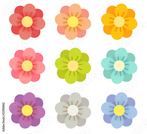 Cute Flowers - Vector File EPS10