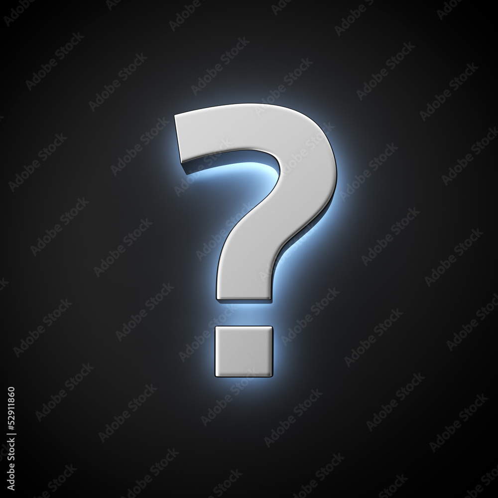 Luminous question mark Luminous question mark