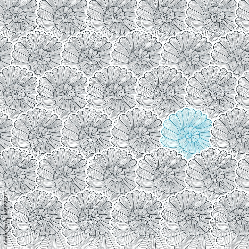 Vector background pattern of snail