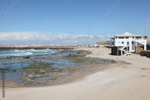 Atlantic ocean beach in Rabat, Morocco