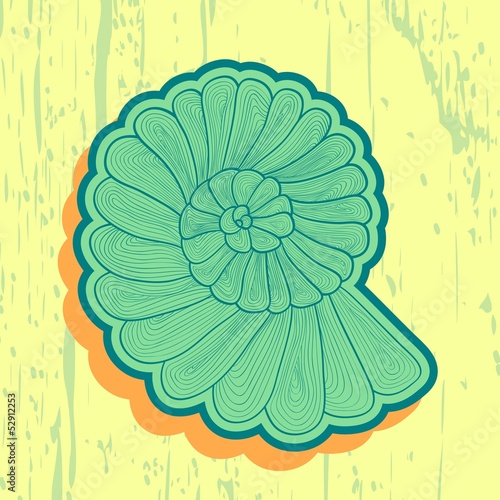 Vector background pattern of snail