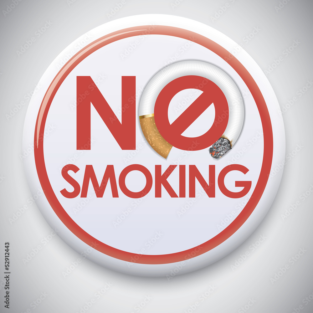 NO SMOKING - Vector Pin / Button Badge NO SMOKING - Vector Pin / Button Badge