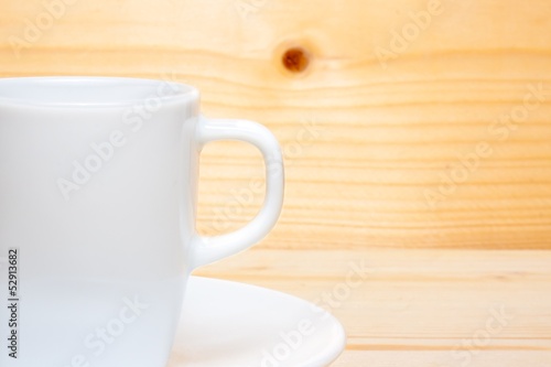 detail of half cup of coffee with space for text
