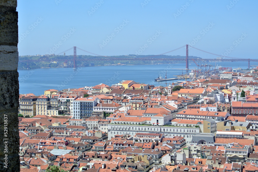 Panoramic view over Lisbon, Portugal