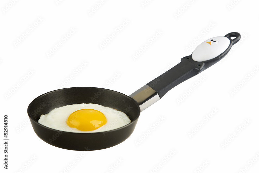Fried egg in a pan Fried egg in a pan