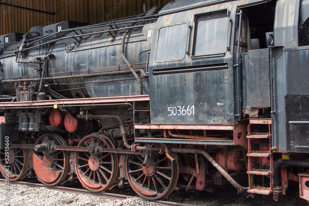 Naklejka premium Lokomotywa parowa