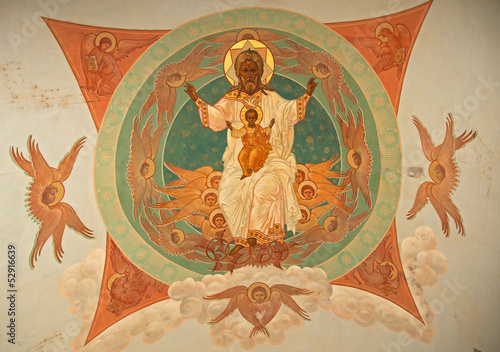 Fotografie painted ceiling in the Trinity Lavra of St Sergius