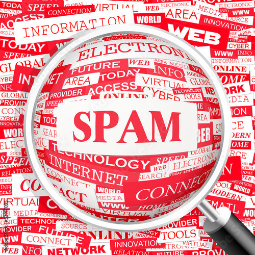 SPAM. Word cloud concept illustration.  