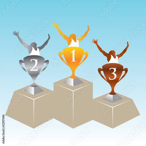 Winners podium
