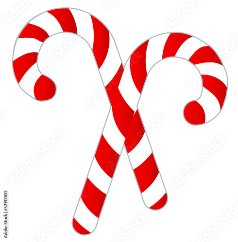 Candy Canes Isolated on White