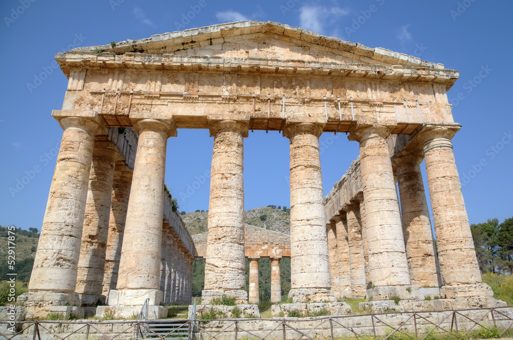 Doric Temple in Segesta, Sicily, Italy