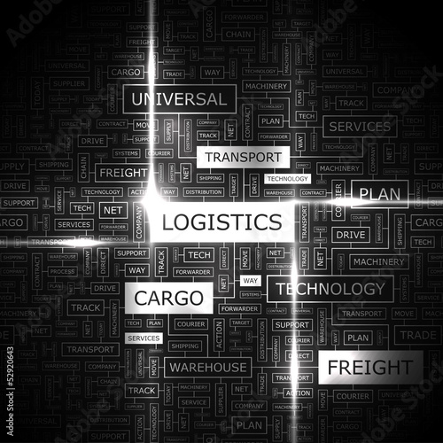 LOGISTICS. Word cloud concept illustration.  