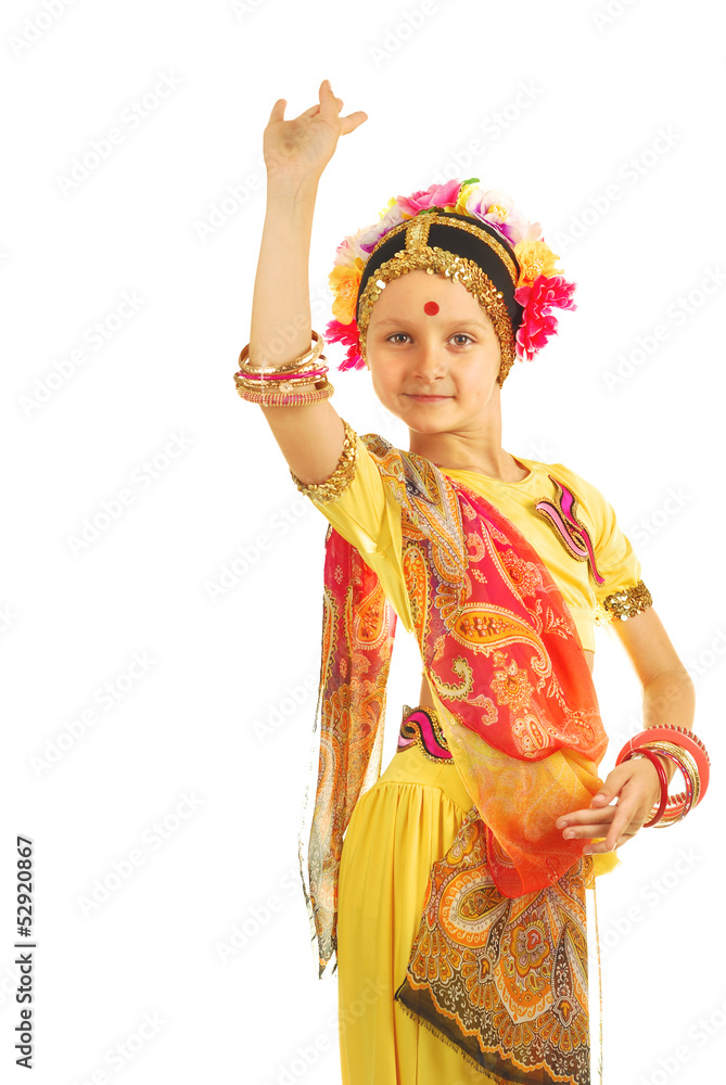 Indian girl performing dance