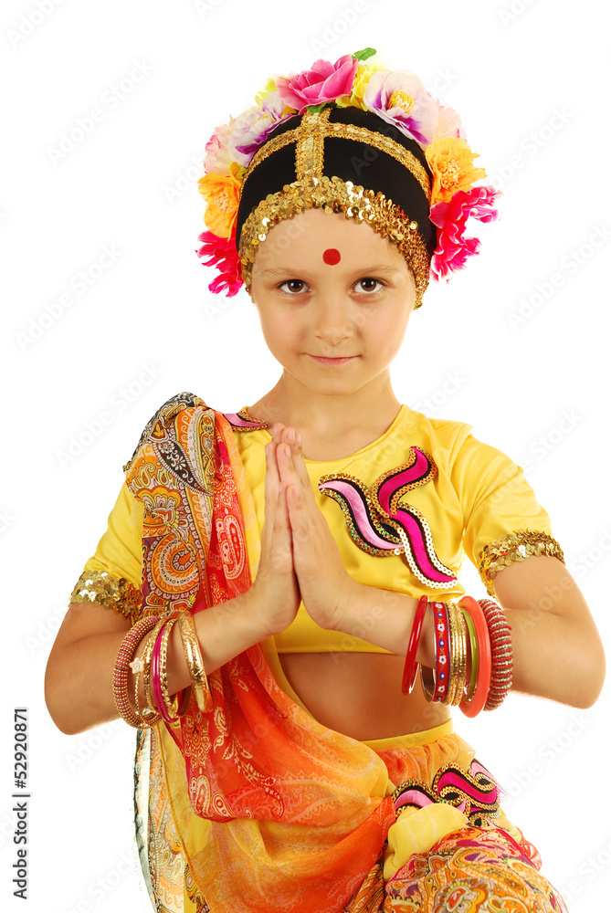 Indian girl (dancer) in inviting posture