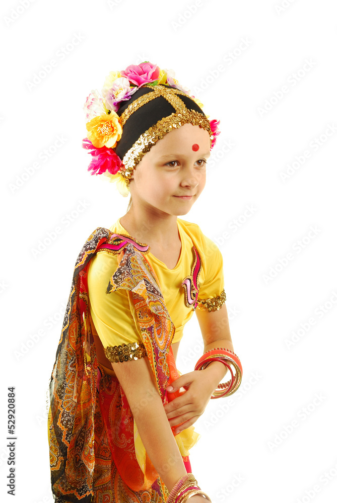 Little girl Indian dancer