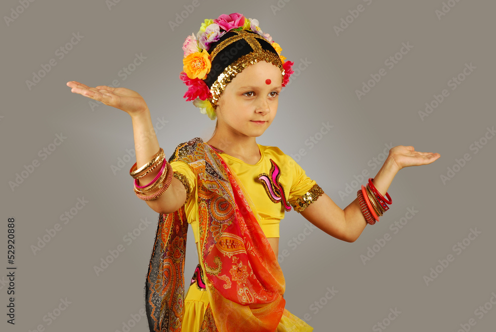 Indian girl performing dance