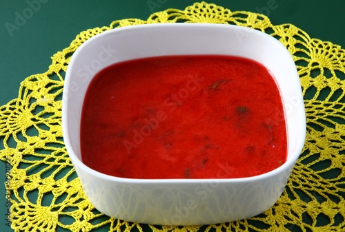 red beets soup photo